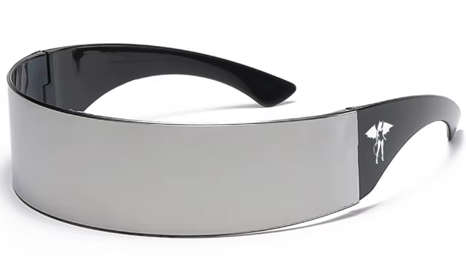 Donny's Devil Laser Print Logo Chrome Cyberpunk Sunglasses