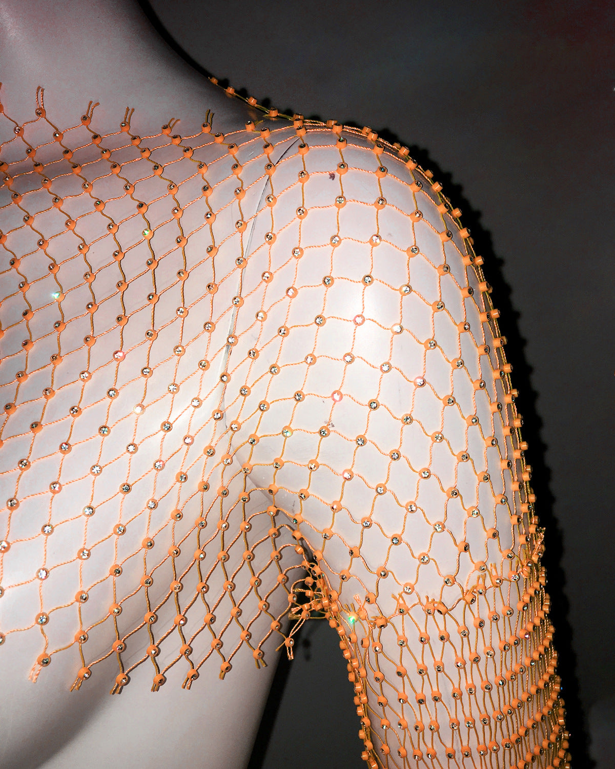 Rhinestone fishnet bolero