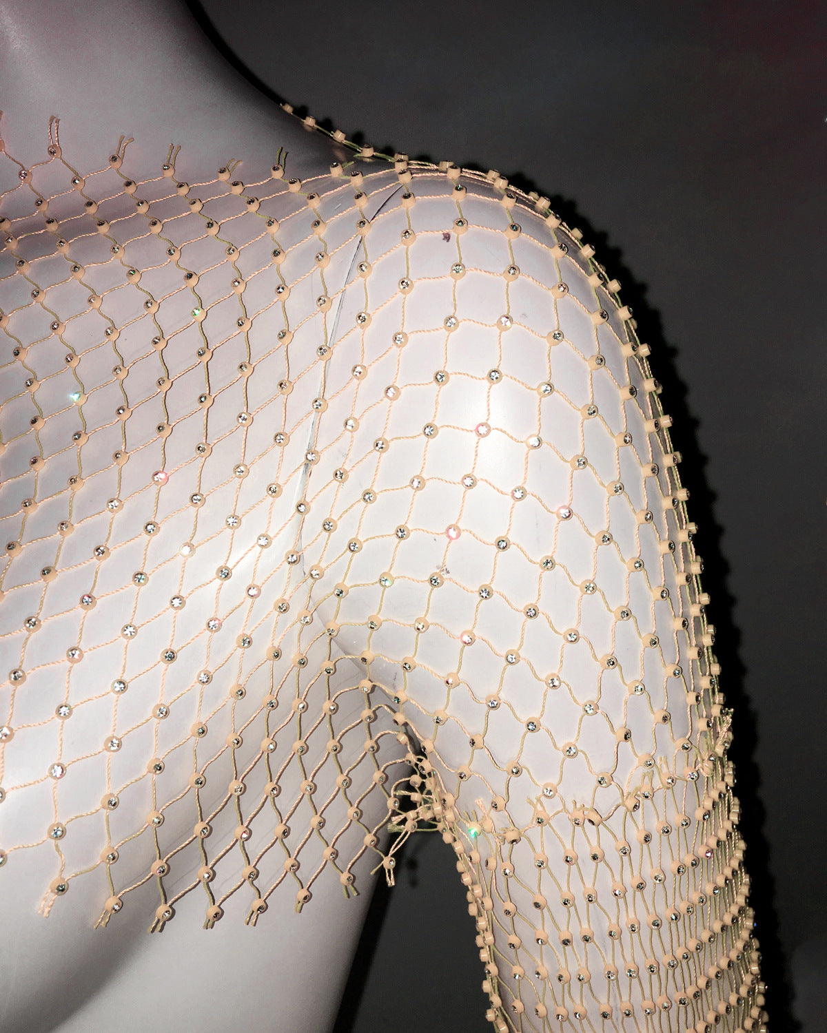 Rhinestone fishnet bolero