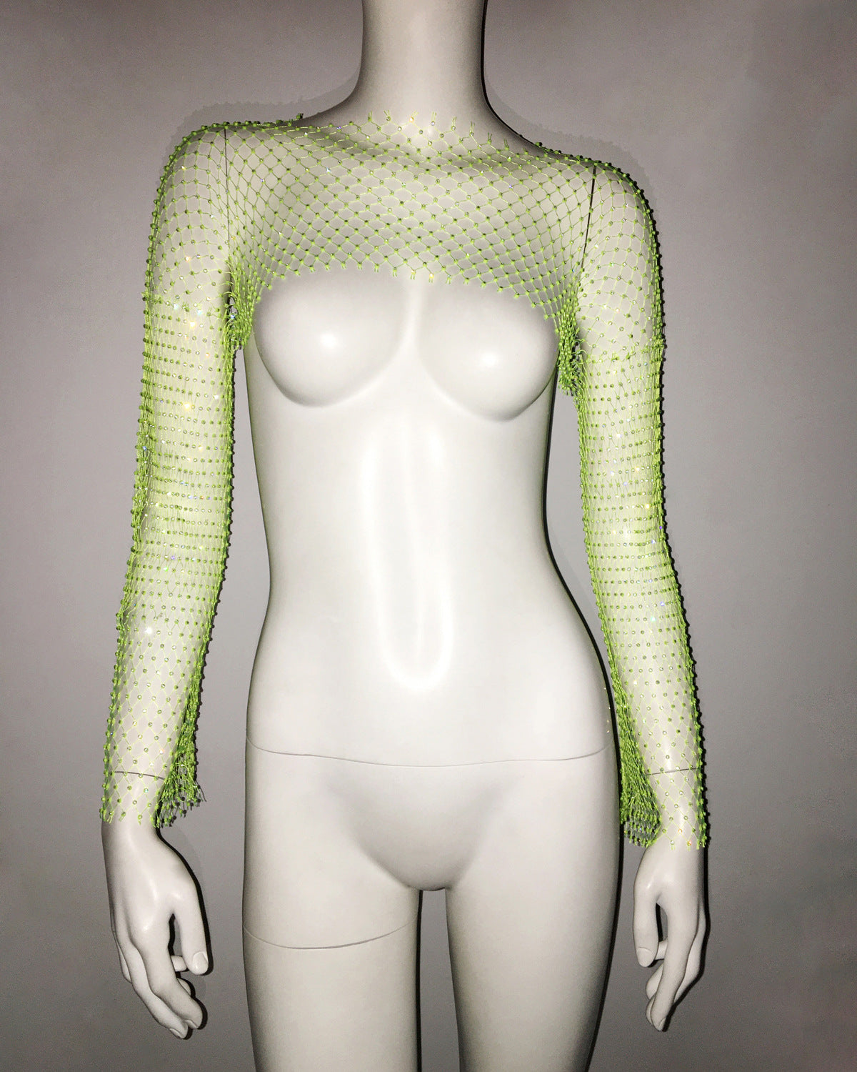 Rhinestone fishnet bolero
