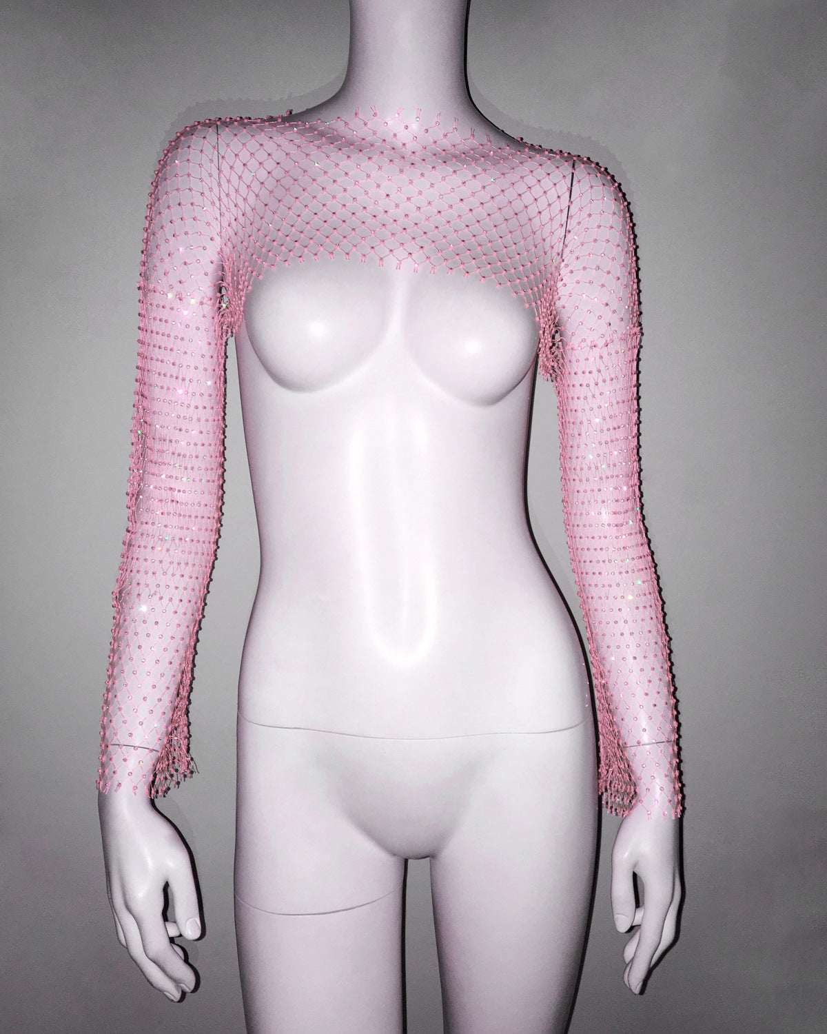 Rhinestone fishnet bolero