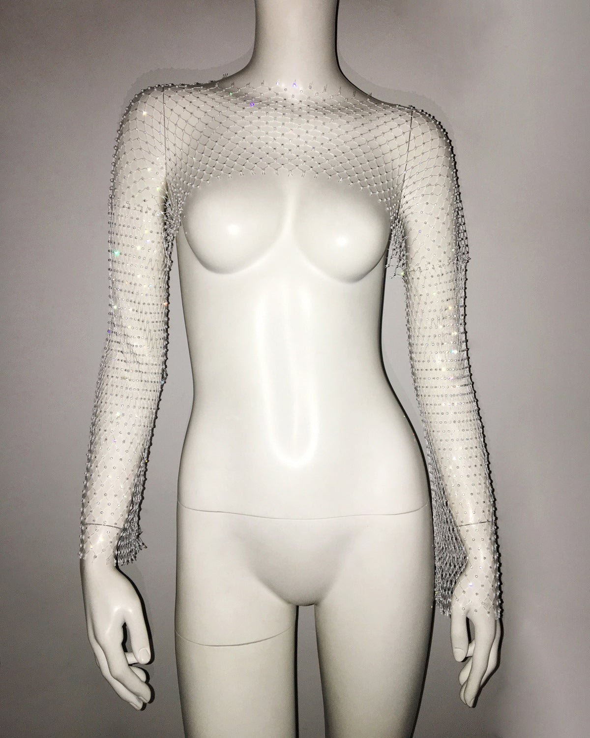 Rhinestone fishnet bolero