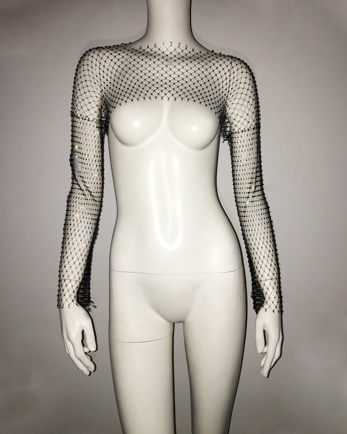 Rhinestone fishnet bolero