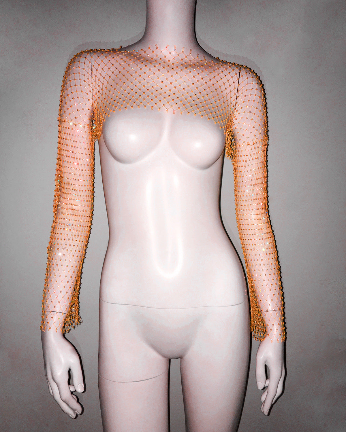 Rhinestone fishnet bolero
