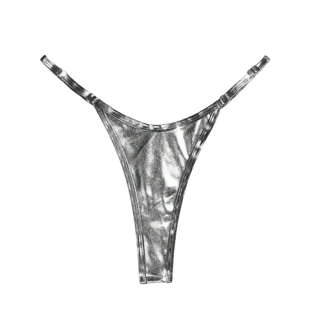 Sleek Metallic Thong - Donny's Angel