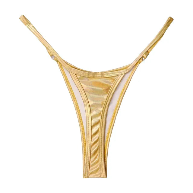 Sleek Metallic Thong - Donny's Angel