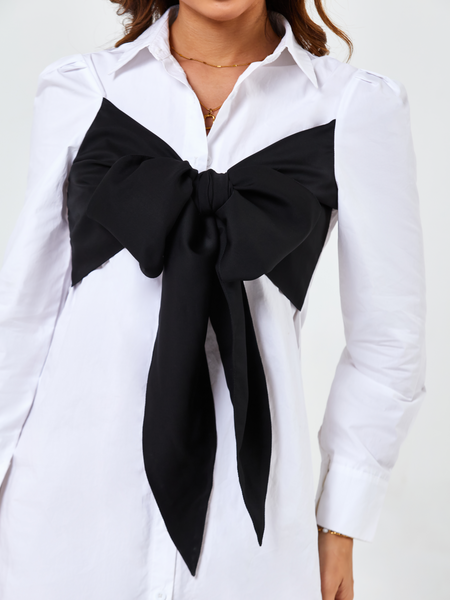 Casual Elegance Bowknot Dress - Donny's Angel