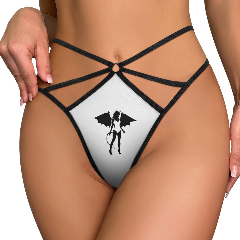 Donny's Devil Contrast Mesh Panel T-back Thong