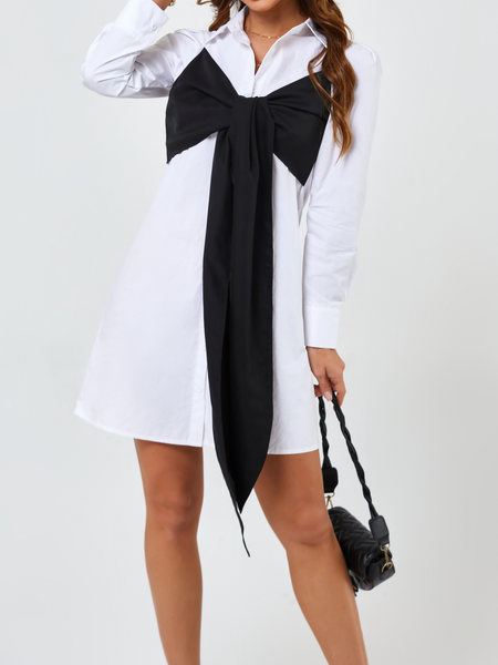 Casual Elegance Bowknot Dress - Donny's Angel