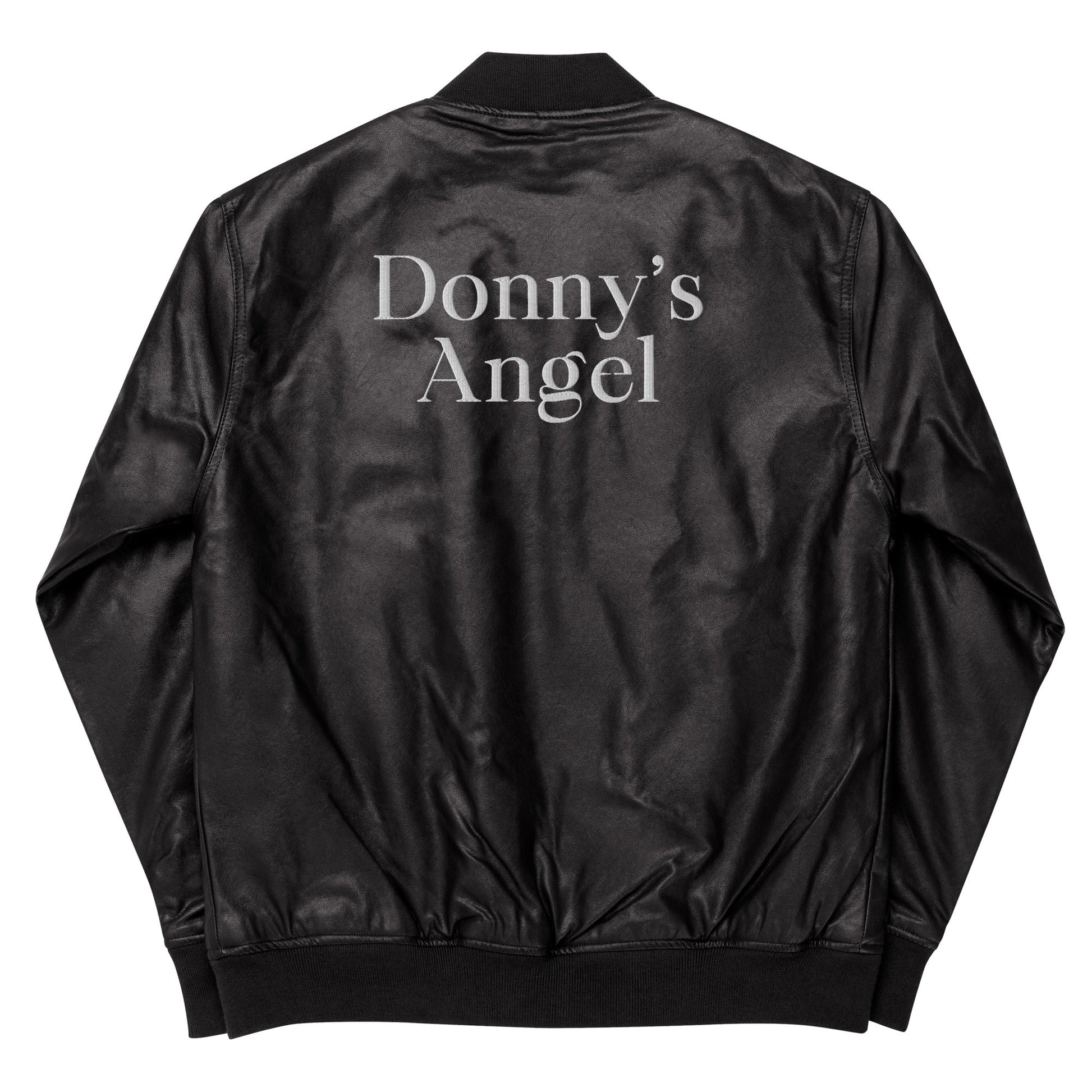 Donny's Angel Leather Bomber Jacket - Donny's Angel