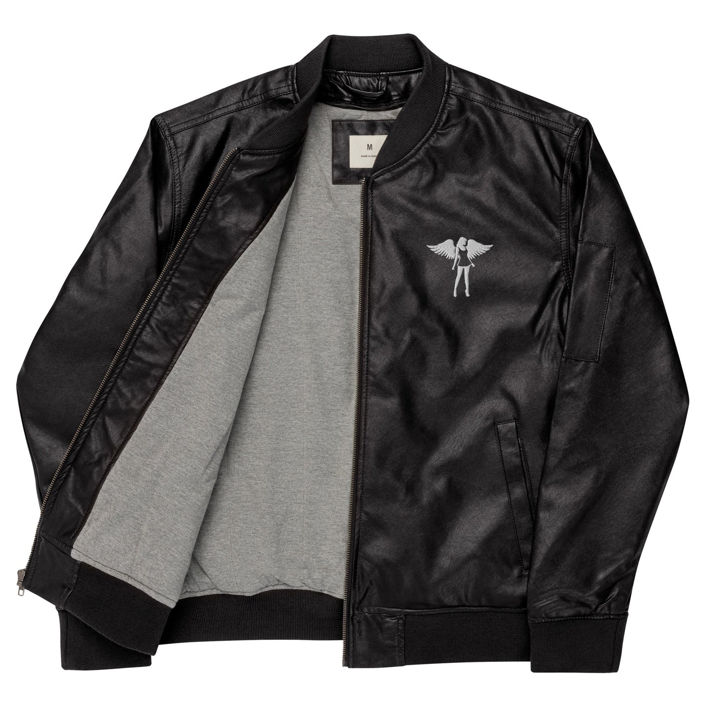 Donny's Angel Leather Bomber Jacket - Donny's Angel